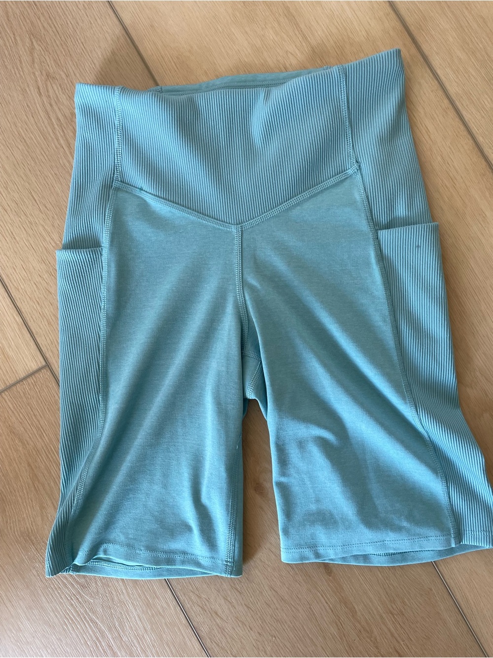 The North Face High-Rise Ribbed Aqua Women’s Bike Shorts